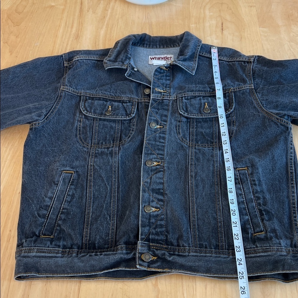 Vintage Wrangler Men's Rugged Wear Washed Black Denim Jacket - Picture 4 of 7
